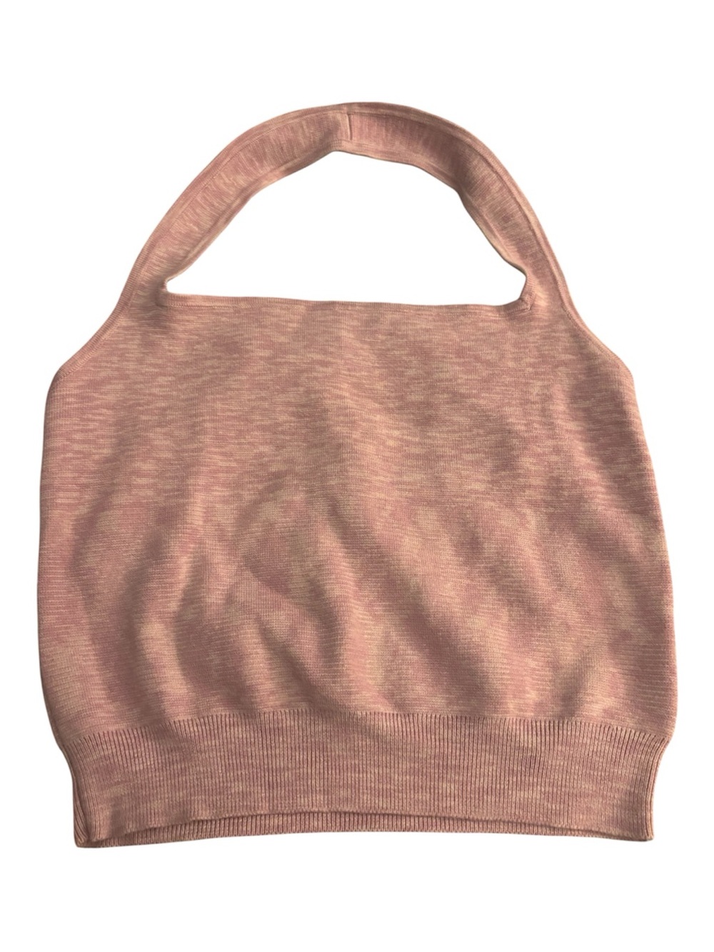 Abercrombie & Fitch Pink Heathered Knit Top